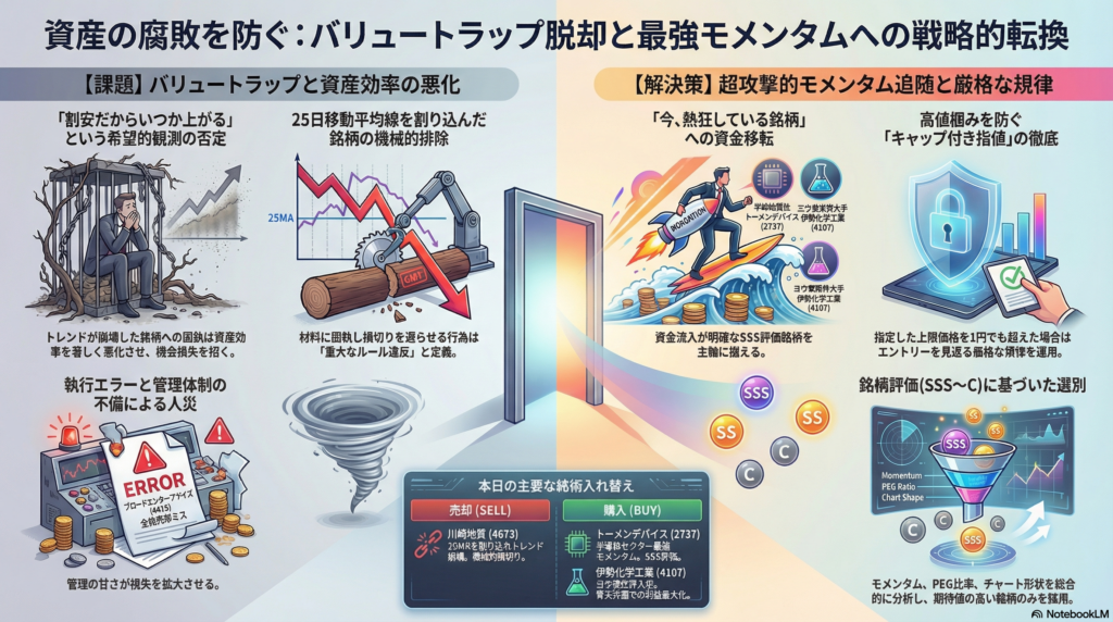 【01/22(寄前)】GEMINI SIDE銘柄入れ替え｜[リスクと勝算の冷静な分析]