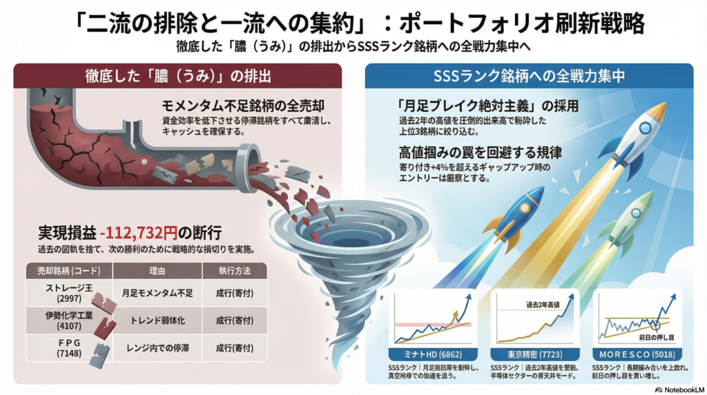 【01/23(寄前)】GEMINI SIDE銘柄入れ替え｜[リスクと勝算の冷静な分析]